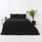 Plyysi pussilakanat „Minky Black“. Yksivärinen pussilakana, 200x220 cm. Pehmeä ja lämmin musta plyysinen vuodevaatesetti moderniin sisustukseen. Plyysi pussilakanat „Minky Black“. Yksivärinen pussilakana, 200x220 cm. Pehmeä ja lämmin musta plyysinen vuodevaatesetti moderniin sisustukseen.