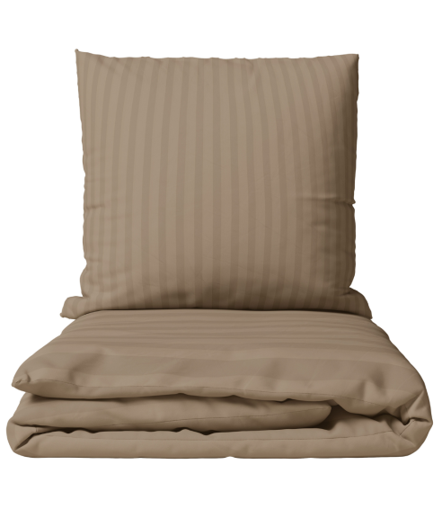 Premium satiinipussilakanasetti „Brandy Stripe Sateen“. Satiinipussilakanasetti