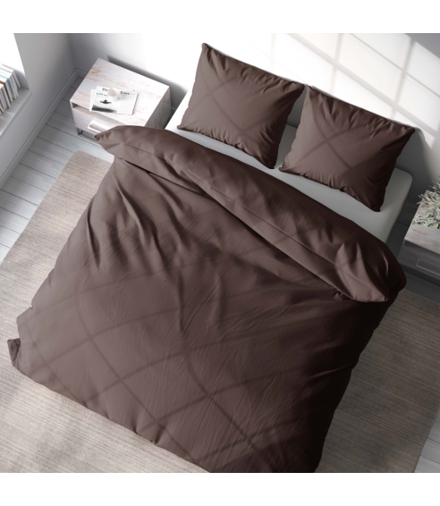 Premium satiinipussilakanasetti „Brown“. Satiinipussilakanasetti