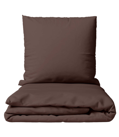 Premium satiinipussilakanasetti „Brown“. Satiinipussilakanasetti