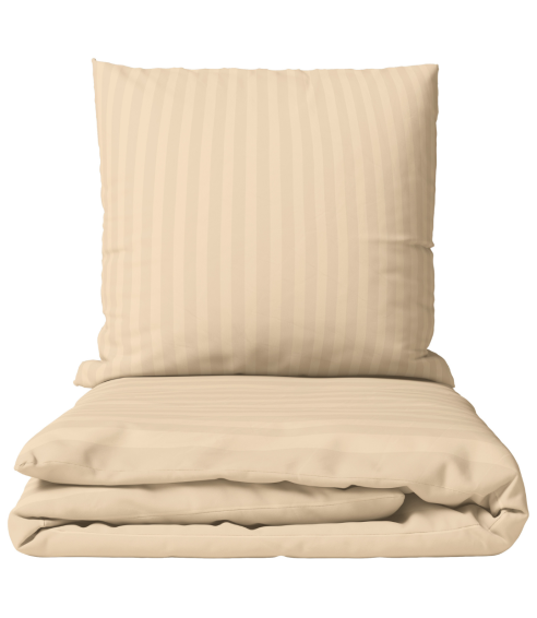 Premium satiinipussilakanasetti „Champagne Stripe Sateen“. Satiinipussilakanasetti