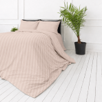 Premium satiinipussilakanasetti „Classic Coffee Stripe Sateen“. Mako satiini vuodevaatteet, 140x200 cm, 150x210 cm, 160x200 cm, 180x200 cm, 200x200 cm, 200x220 cm, 240x220 cm. Roosanbeige pussilakana, jossa on pystysuorat raidat. Premium satiinipussilakanasetti „Classic Coffee Stripe Sateen“. Mako satiini vuodevaatteet, 140x200 cm, 150x210 cm, 160x200 cm, 180x200 cm, 200x200 cm, 200x220 cm, 240x220 cm. Roosanbeige pussilakana, jossa on pystysuorat raidat.