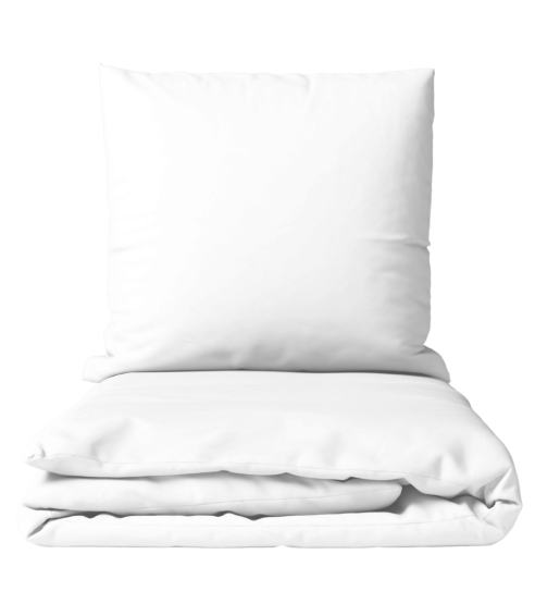 Premium satiinipussilakanasetti „Classic White“. Satiinipussilakanasetti