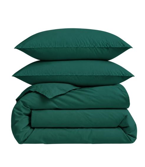 Premium satiinipussilakanasetti „Dark green sateen“. Satiinipussilakanasetti