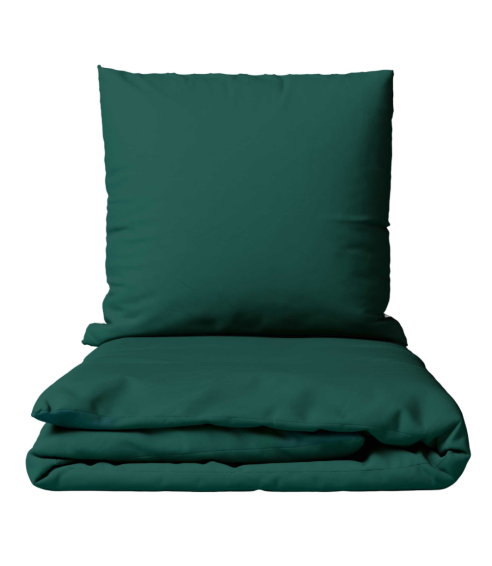 Premium satiinipussilakanasetti „Dark green sateen“. Satiinipussilakanasetti