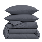 Premium satiinipussilakanasetti „Dark Grey sateen“. Mako satiini vuodevaatteet, 140x200 cm, 150x210 cm, 160x200 cm, 180x200 cm, 200x200 cm, 200x220 cm, 240x220 cm. Tummanharmaa vuodevaatesetti, jossa on tyylikäs ja rauhoittava design, joka sopii erilaisiin makuuhuoneen tyyleihin.