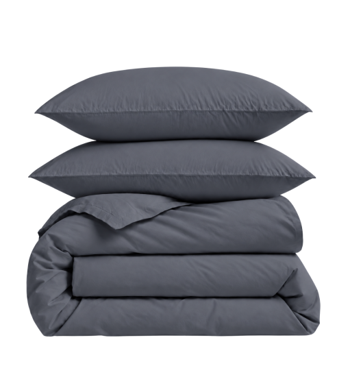 Premium satiinipussilakanasetti „Dark Grey sateen“. Satiinipussilakanasetti