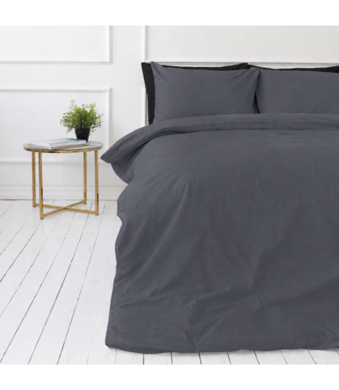 Premium satiinipussilakanasetti „Dark Grey sateen“. Satiinipussilakanasetti