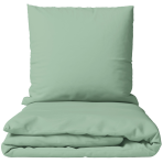 Premium satiinipussilakanasetti „Eucalyptus“. Pussilakanasetti 150x210, 100x140 cm, 140x200 cm, 150x210 cm, 160x200 cm, 180x200 cm, 200x200 cm, 200x220 cm, 230x220 cm. Vaaleanvihreä minimalistinen vuodevaatesetti