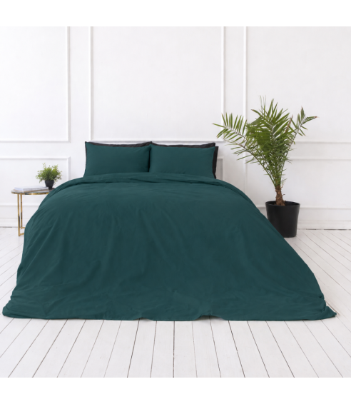 Premium satiinipussilakanasetti „Green Sateen“. Satiinipussilakanasetti