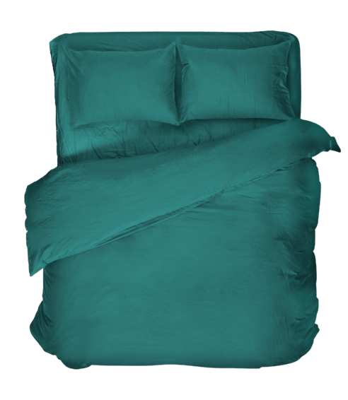 Premium satiinipussilakanasetti „Green Satin“. Satiinipussilakanasetti