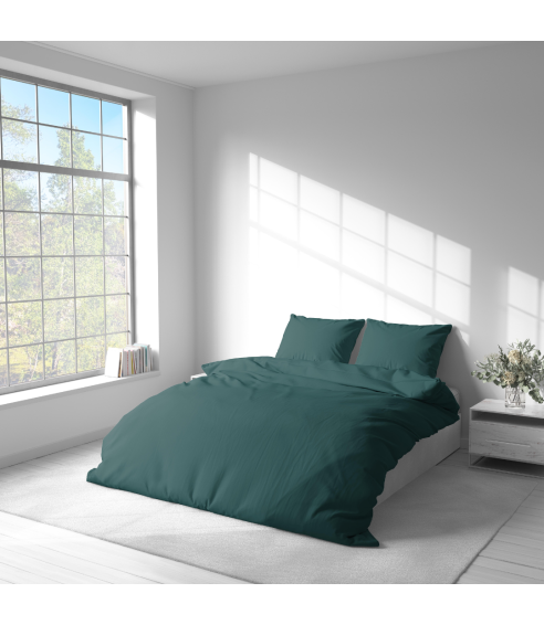 Premium satiinipussilakanasetti „Green Satin“. Satiinipussilakanasetti