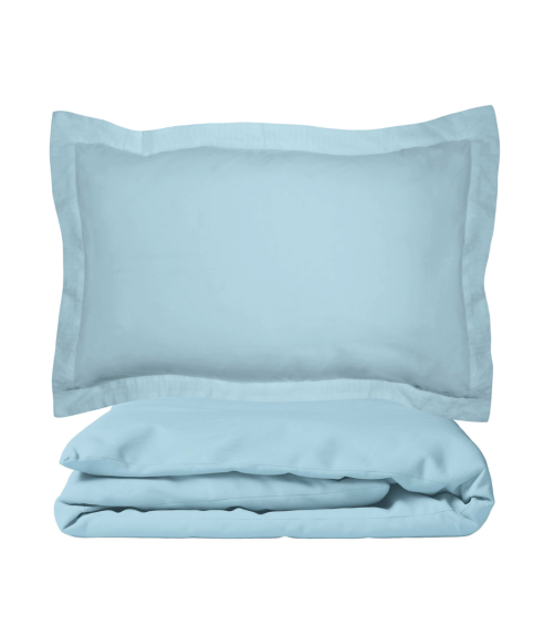 Premium satiinipussilakanasetti „Ice blue“. Satiinipussilakanasetti