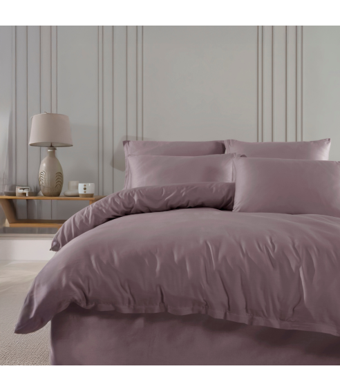 Premium satiinipussilakanasetti „Lilac“. Satiinipussilakanasetti