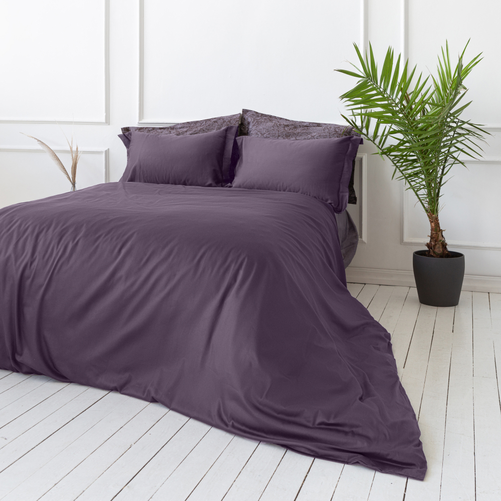 Premium satiinipussilakanasetti „Mauve“. Satiinipussilakanasetti, 140x200 cm, 200x200 cm, 200x220 cm, 220x240 cm