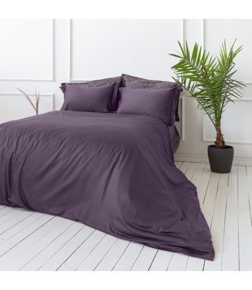 Premium satiinipussilakanasetti „Mauve“. Satiinipussilakanasetti