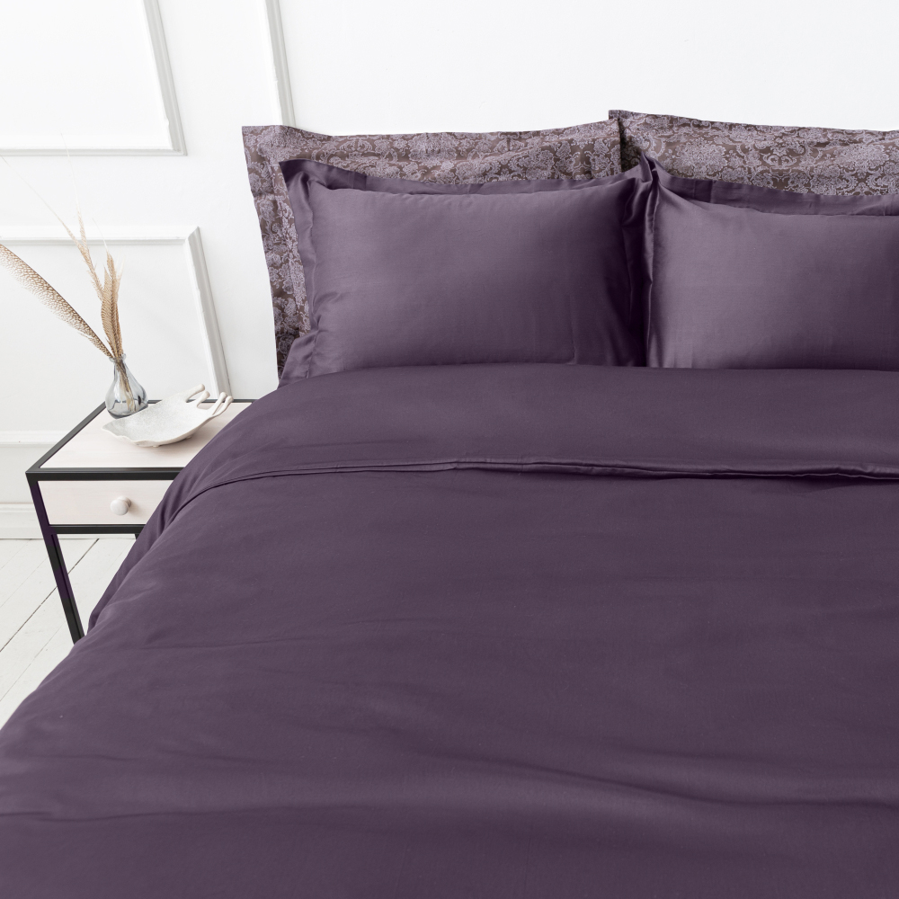 Premium satiinipussilakanasetti „Mauve“. Satiinipussilakanasetti, 140x200 cm, 200x200 cm, 200x220 cm, 220x240 cm