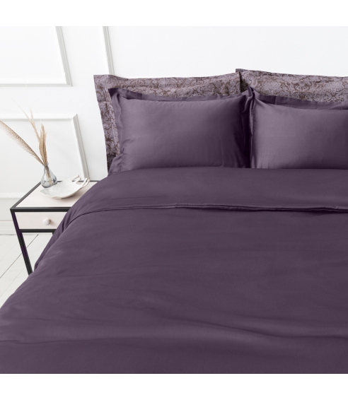 Premium satiinipussilakanasetti „Mauve“. Satiinipussilakanasetti