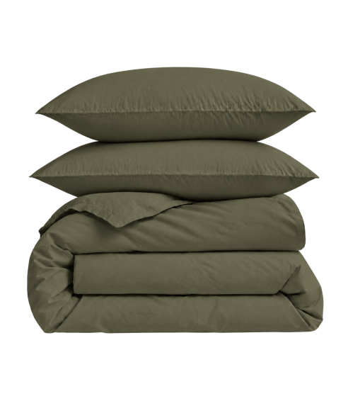 Premium satiinipussilakanasetti „Moss Green sateen“. Satiinipussilakanasetti