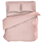 Premium satiinipussilakanasetti „Peachy Stripe Satin“. Satiinipussilakanasetti, 140x200 cm, 200x200 cm. Hellä persikkasävyinen vuodevaatesetti hienovaraisilla pystysuorilla raidoilla, joka luo rauhallisen ja elegantin ilmeen makuuhuoneeseen.