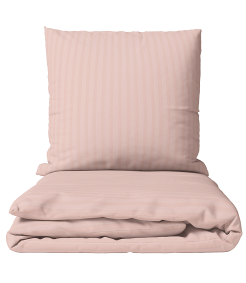 Premium satiinipussilakanasetti „Peachy Stripe Satin“. Satiinipussilakanasetti