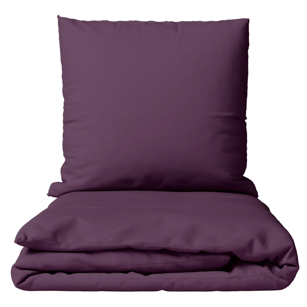 Premium satiinipussilakanasetti „Plum glow“. Satiinipussilakanasetti, 140x200 cm, 200x200 cm, 200x220 cm, 220x240 cm