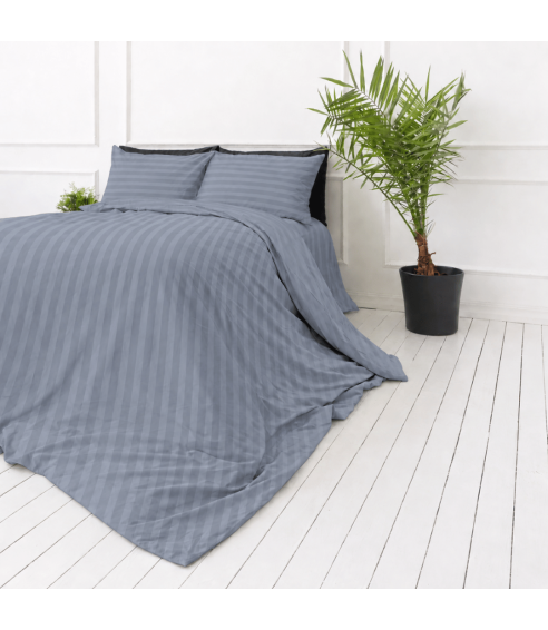 Premium satiinipussilakanasetti „Tradewinds Stripe Sateen“. Satiinipussilakanasetti