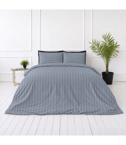 Premium satiinipussilakanasetti „Tradewinds Stripe Sateen“. Satiinipussilakanasetti