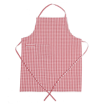 Esiliina „Ulla apron“. Esiliinat. Punavalkoinen ruudullinen esiliina klassisella pienellä ruutukuviolla