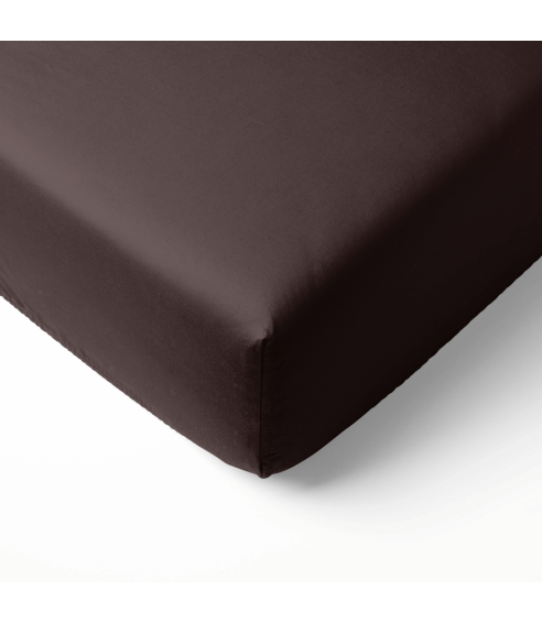 Satiini muotoonommeltu lakana „Brown Sateen“. Muotoonommeltu lakana 90x200