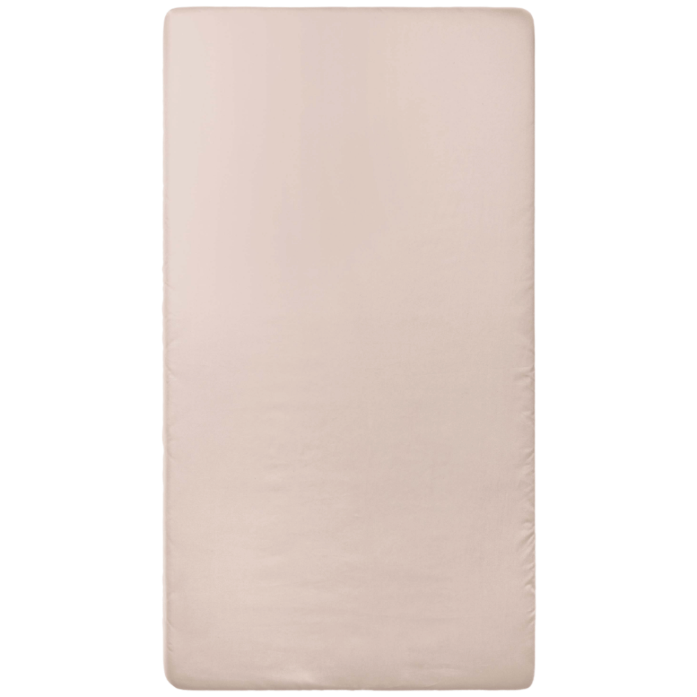 Satiini muotoonommeltu lakana „Classic Coffee Sateen“. Muotoonommeltu lakana 160x200, 90x200 cm, 140x200 cm, 160x200 cm, 180x200 cm. Vaaleanbeige muotoonommeltu lakana, jossa on hienovarainen vaaleanpunainen pohjasävy.