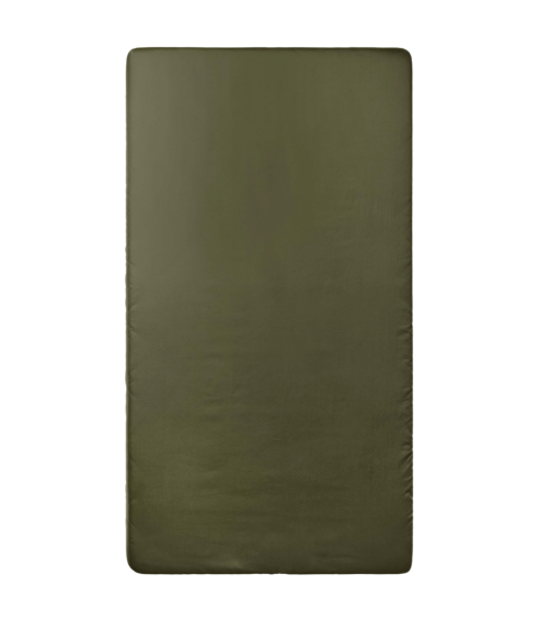Satiini muotoonommeltu lakana „Moss Green Sateen“. Muotoonommeltu lakana 90x200