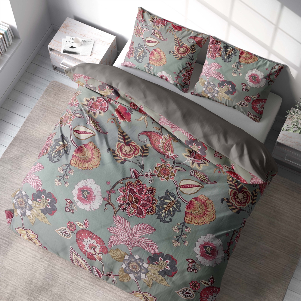 Satiininen tyynyliina „Scarlet Garden“