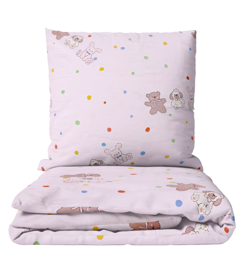 Premium satiinipussilakanasetti „Dreamy Dots“. Satiinipussilakanasetti
