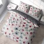 Premium satiinipussilakanasetti „Floral“. Satiinipussilakanasetti, 140x200 cm, 160x200 cm, 200x200 cm, 200x220 cm
