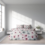 Premium satiinipussilakanasetti „Floral“. Satiinipussilakanasetti, 140x200 cm, 160x200 cm, 200x200 cm, 200x220 cm