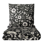 Premium satiinipussilakanasetti „Night Flowers“. Satiinipussilakanasetti, 140x200 cm, 200x200 cm, 200x220 cm