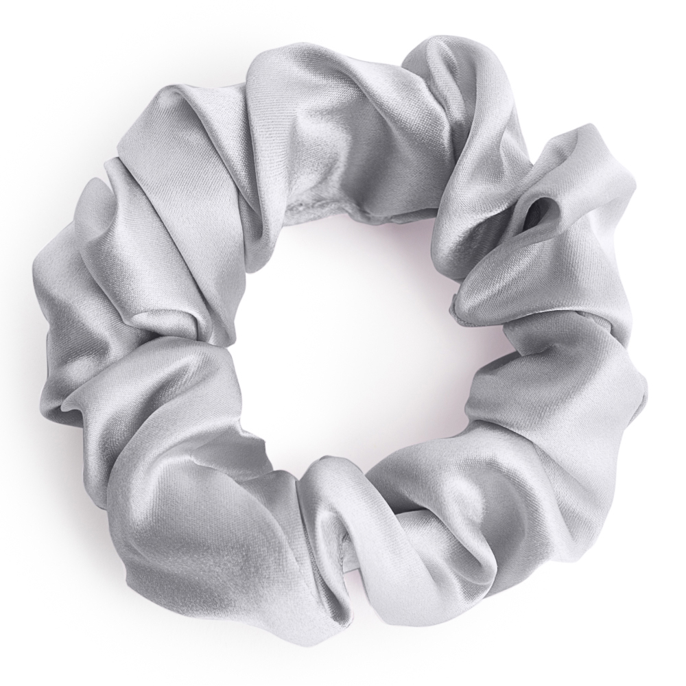 Silkki scrunchie „Platinum“. Hiuslenkit