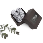Silkki scrunchie „Platinum“. Hiuslenkit