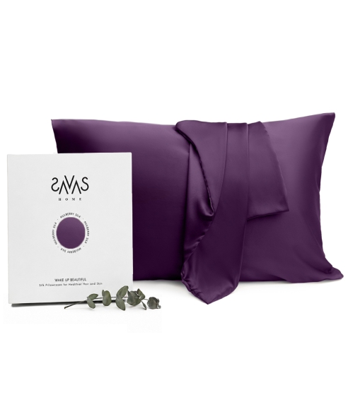 Silkkinen tyynyliina „Heather“. Silkkityynyliinat