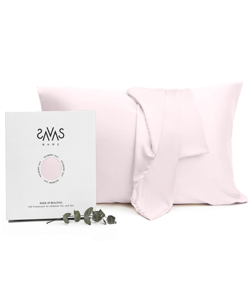Silkkinen tyynyliina „Luxe Pink“. Silkkityynyliinat
