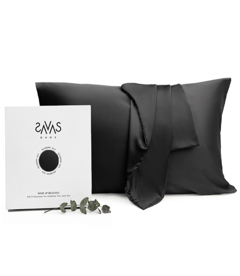 Silkkinen tyynyliina „Onyx“. Silkkityynyliinat