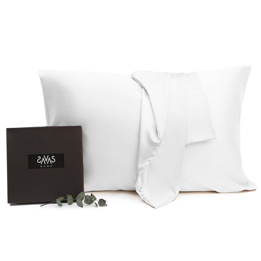 Silkkinen tyynyliina „Snow“. Silkkityynyliina