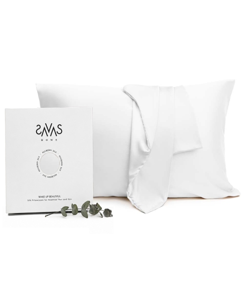 Silkkinen tyynyliina „Snow“. Silkkityynyliinat