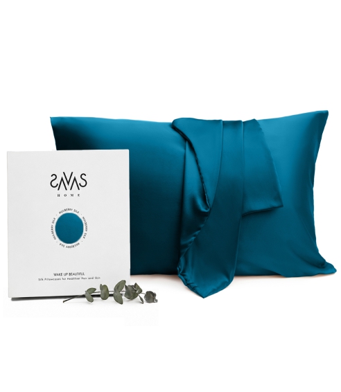 Silkkinen tyynyliina „Turquoise“. Silkkityynyliinat