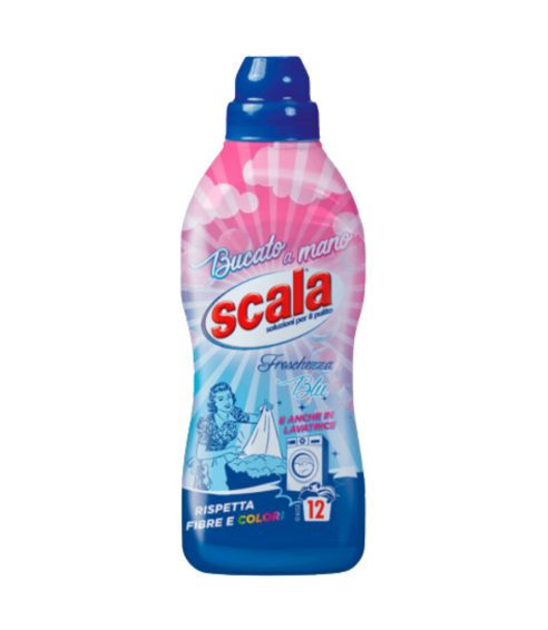 Nestemäinen pyykinpesuaine  „Scala delicate liquid laundry detergent“. Puhdistusaineet