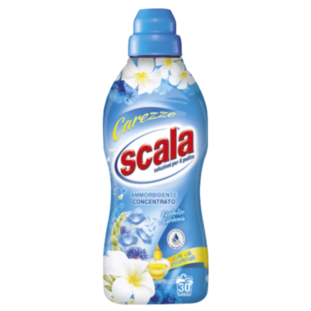Huuhteluaine  „Scala Gardenia Softener“. Puhdistusaineet. Huuhteluaine gardenialla ja ruiskukalla