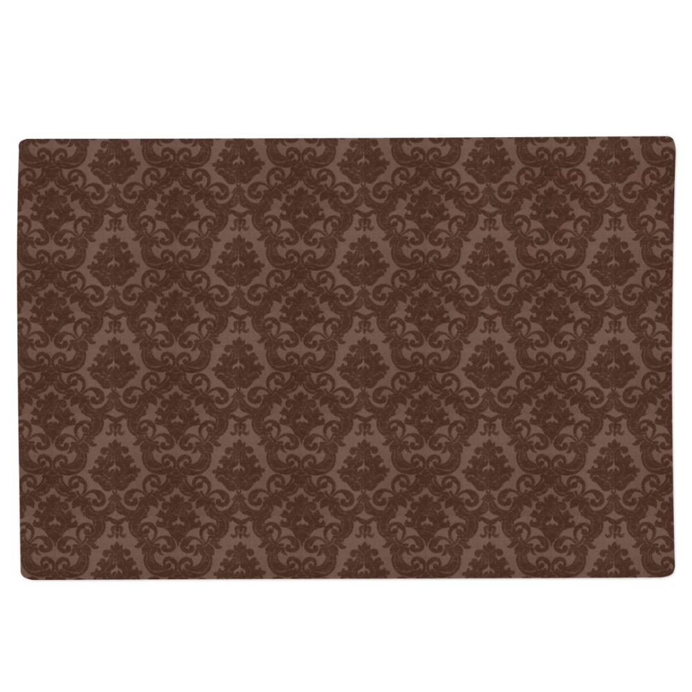 Pöytätabletti „Brown baroque placemat“ . Pellavapöytäliinat, 30x45 cm