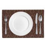 Pöytätabletti „Brown baroque placemat“ . Pellavapöytäliinat, 30x45 cm