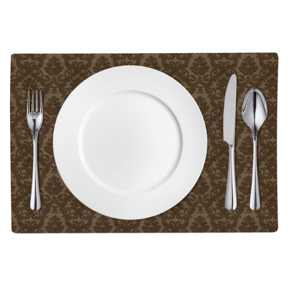 Pöytätabletti „Green baroque placemat“. Pellavapöytäliinat, 30x45 cm